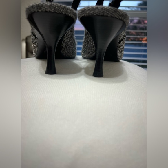 Cole Haan Black and Gray Flats with Elegant Bow - Picture 4 of 4